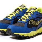 Saucony Kids Running Shoes Unisex Breathable Leather Mesh Black/Orange-0