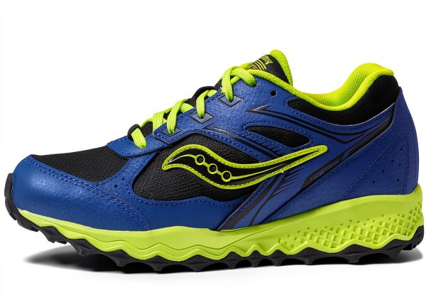 Saucony Kids Running Shoes Unisex Breathable Leather Mesh Black/Orange-3
