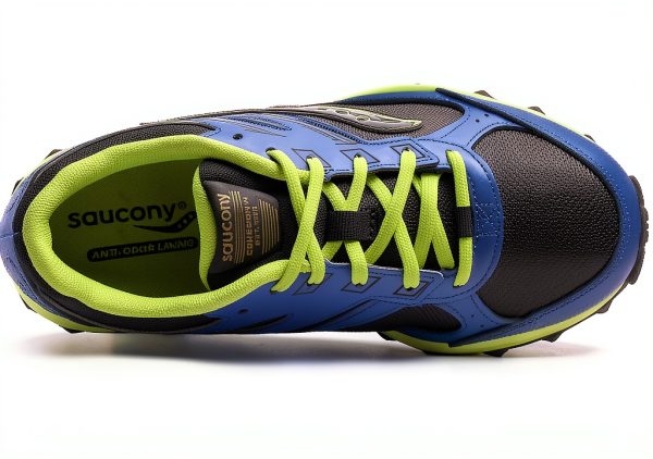 Saucony Kids Running Shoes Unisex Breathable Leather Mesh Black/Orange-1