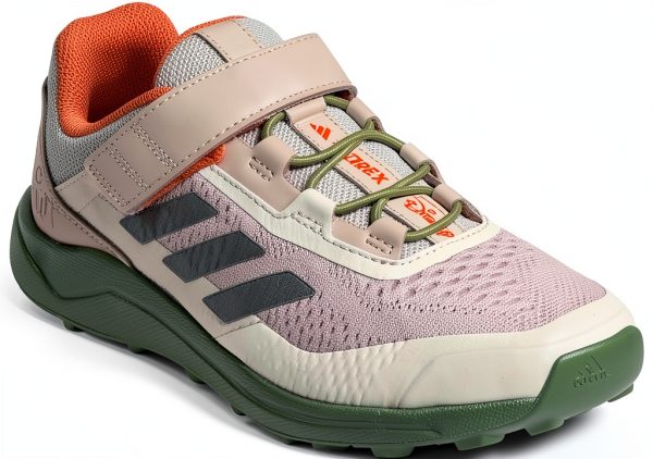 adidas Boys Trail Running Shoes 2.5 Big Kid Brown Mesh Mudguard-1