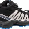 Salomon Waterproof Trail Shoes Kids Black/Monument/French Blue Size 11-2