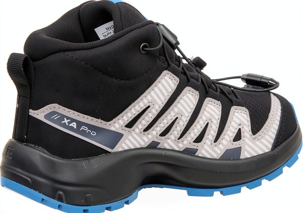 Salomon Waterproof Trail Shoes Kids Black/Monument/French Blue Size 11-2