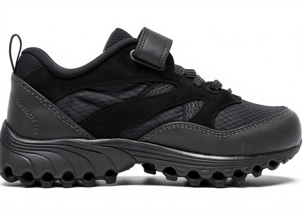 K-Swiss Boys Running Shoes Black Synthetic Trail Sneakers 14x9x5in-1