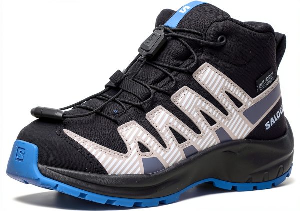Salomon Waterproof Trail Shoes Kids Black/Monument/French Blue Size 11-0