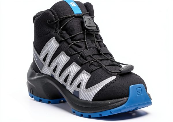 Salomon Waterproof Trail Shoes Kids Black/Monument/French Blue Size 11-3