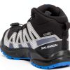 Salomon Waterproof Trail Shoes Kids Black/Monument/French Blue Size 11-1