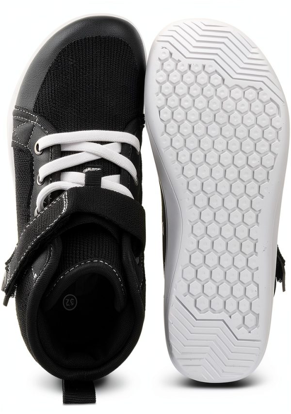 WHITIN Kids/Toddler Wide Barefoot Shoes | Girls/Boys Classic High Top Sneakers | Wide Foot Freedom | Natural Growth-3