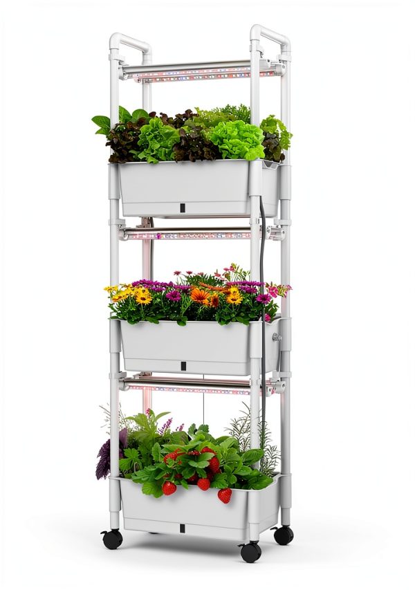 AOONEG Hydroponics Growing System 3 Layer 42Pods Indoor Herb Garden-6