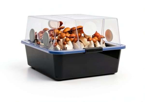 Mushroom Monotub Large 66Q Grow Kit | Complete Mushroom Grow Kit | for Dung-Loving Mushrooms | Includes 2 sterilized Grain Spawn Bags, Bulk Substrate, Vermiculite, Filters & More! Just add Spores-1