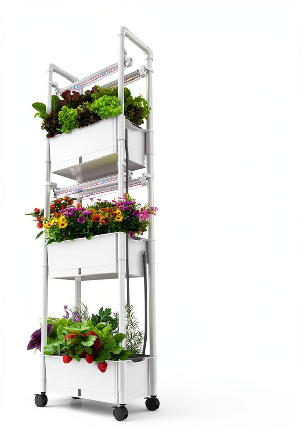 AOONEG Hydroponics Growing System 3 Layer 42Pods Indoor Herb Garden-4
