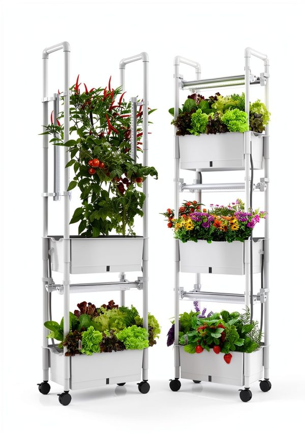 AOONEG Hydroponics Growing System 3 Layer 42Pods Indoor Herb Garden-3