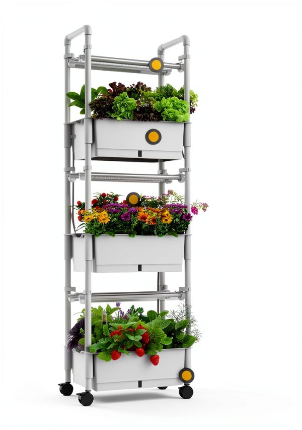 AOONEG Hydroponics Growing System 3 Layer 42Pods Indoor Herb Garden-1
