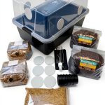 Mushroom Monotub Large 66Q Grow Kit | Complete Mushroom Grow Kit | for Dung-Loving Mushrooms | Includes 2 sterilized Grain Spawn Bags, Bulk Substrate, Vermiculite, Filters & More! Just add Spores-0